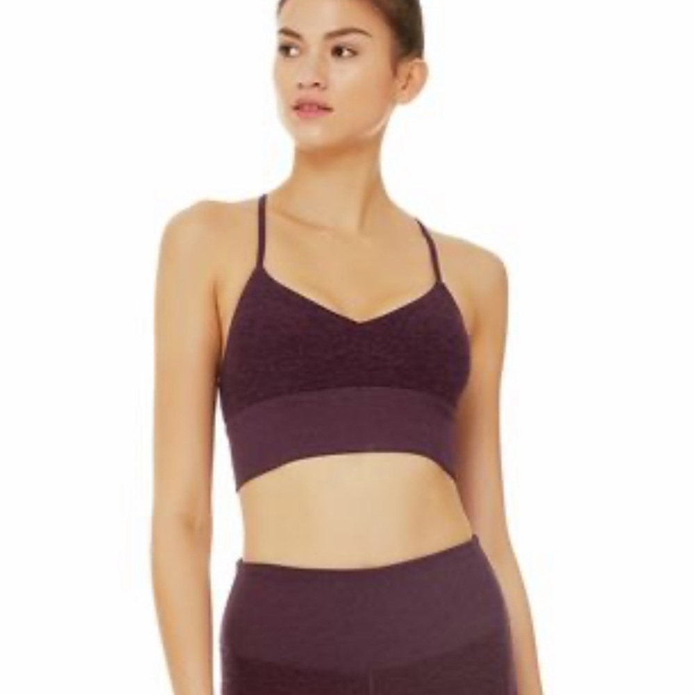 Alo Alosoft Lavish Bra Heather Plum